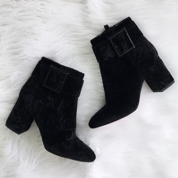Louise et Cie Shoes - Louise et Cie Black Velvet Block Heel Bootie